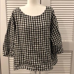 Eileen Fischer 100% ORGANIC Linen Blouse